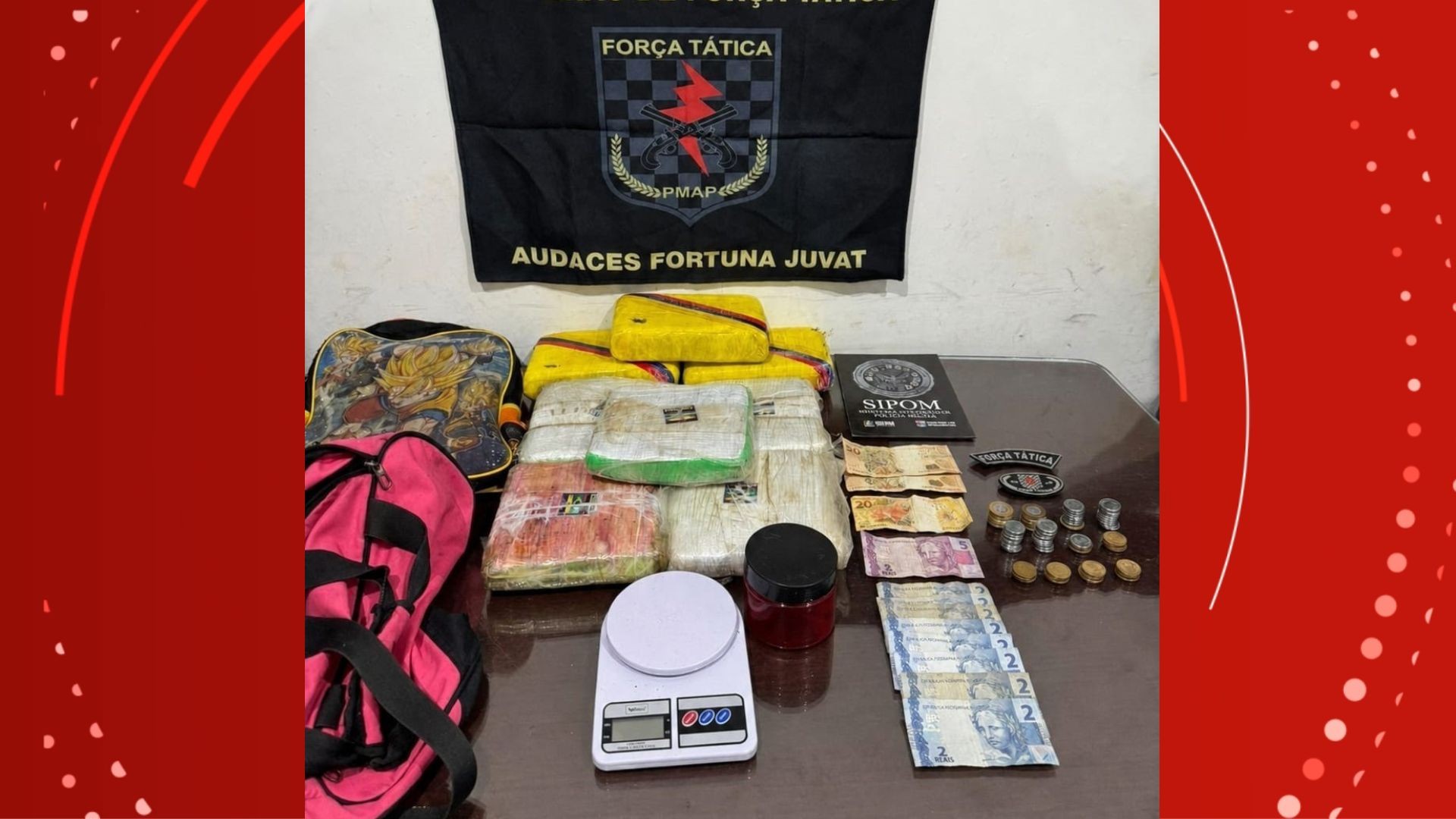 PM apreende 8 kg de maconha durante operação em Santana, no Amapá