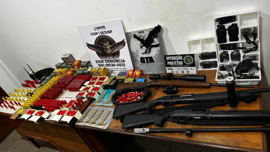 Ação policial apreende mais de mil munições e armas em Macapá